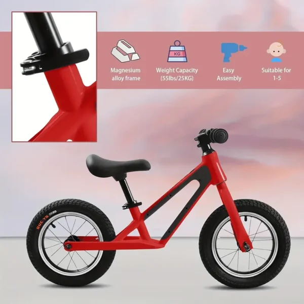 Kids Balance Bike with Magnesium Alloy Frame